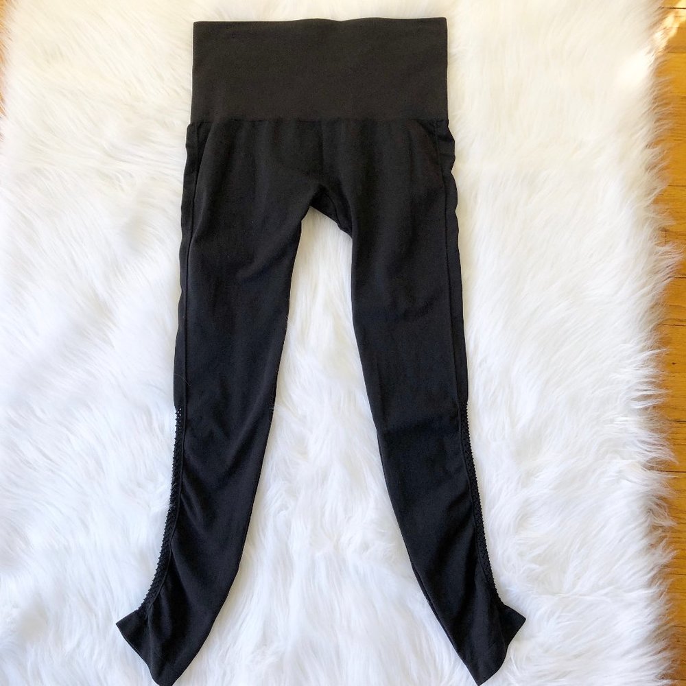 SPANX Star Power Cropped Cut-Out Black Leggings M